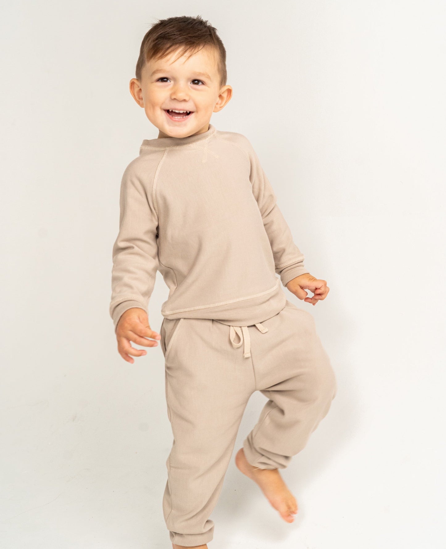 bamboo fleece sweat pants taupe