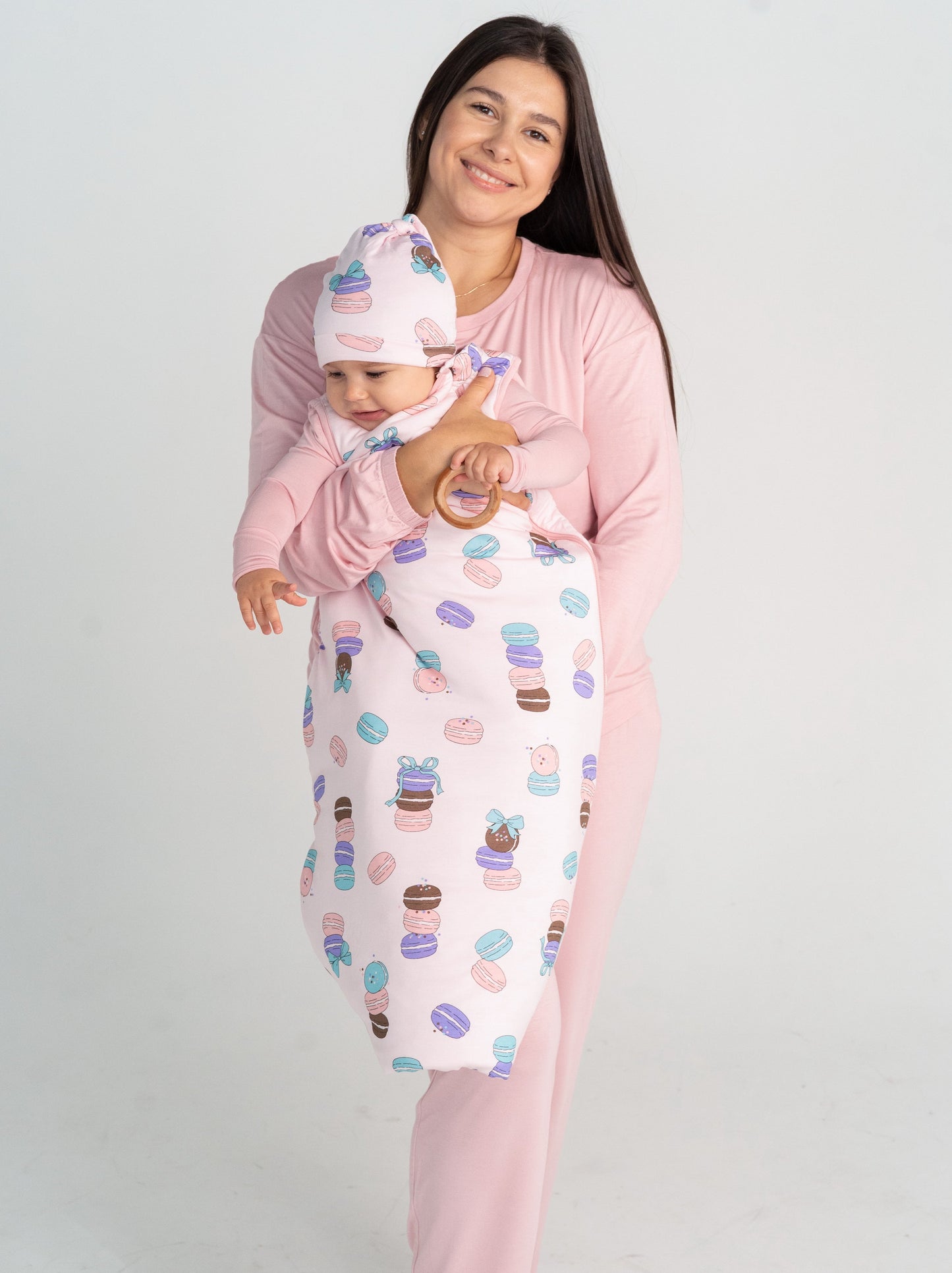 bamboo sleep sack 2.5 tog macaron party print