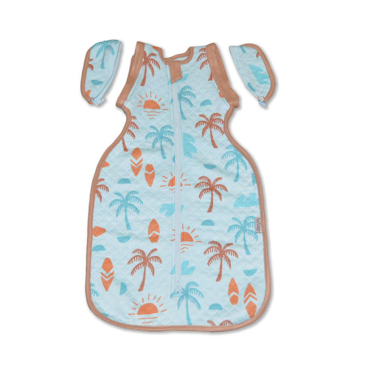 bamboo newborn socoon sack sunny shores print