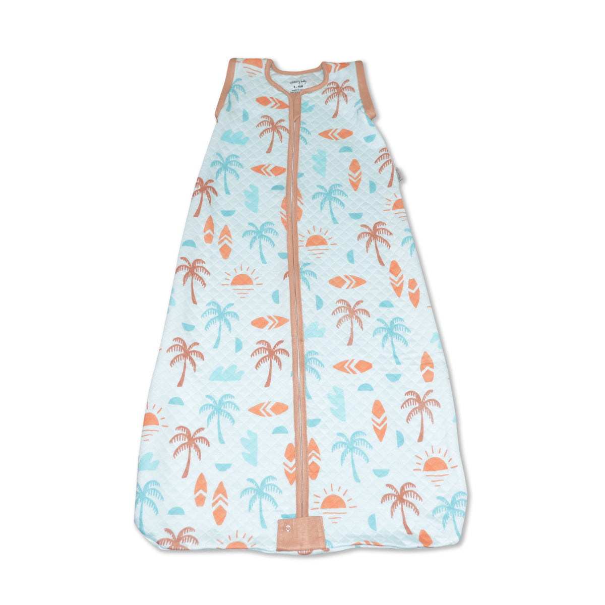 bamboo sleep sack with detachable sleeves sunny shores print