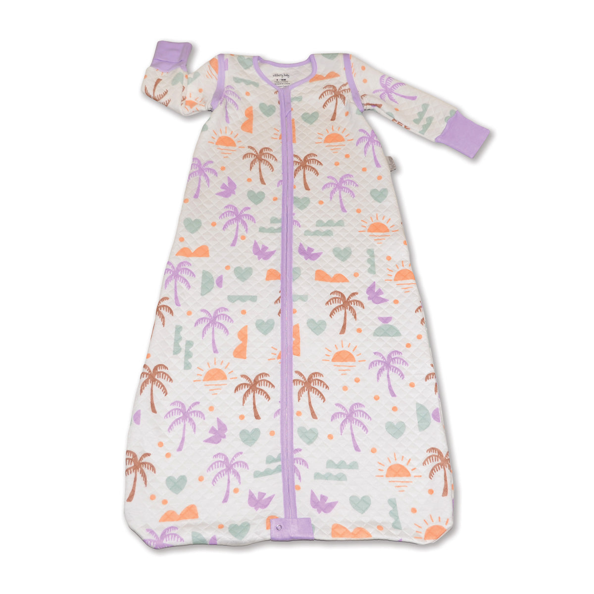bamboo sleep sack with detachable sleeves boho surf print