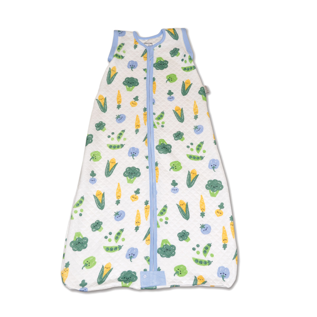 bamboo sleep sack with detachable sleeves farmers market print