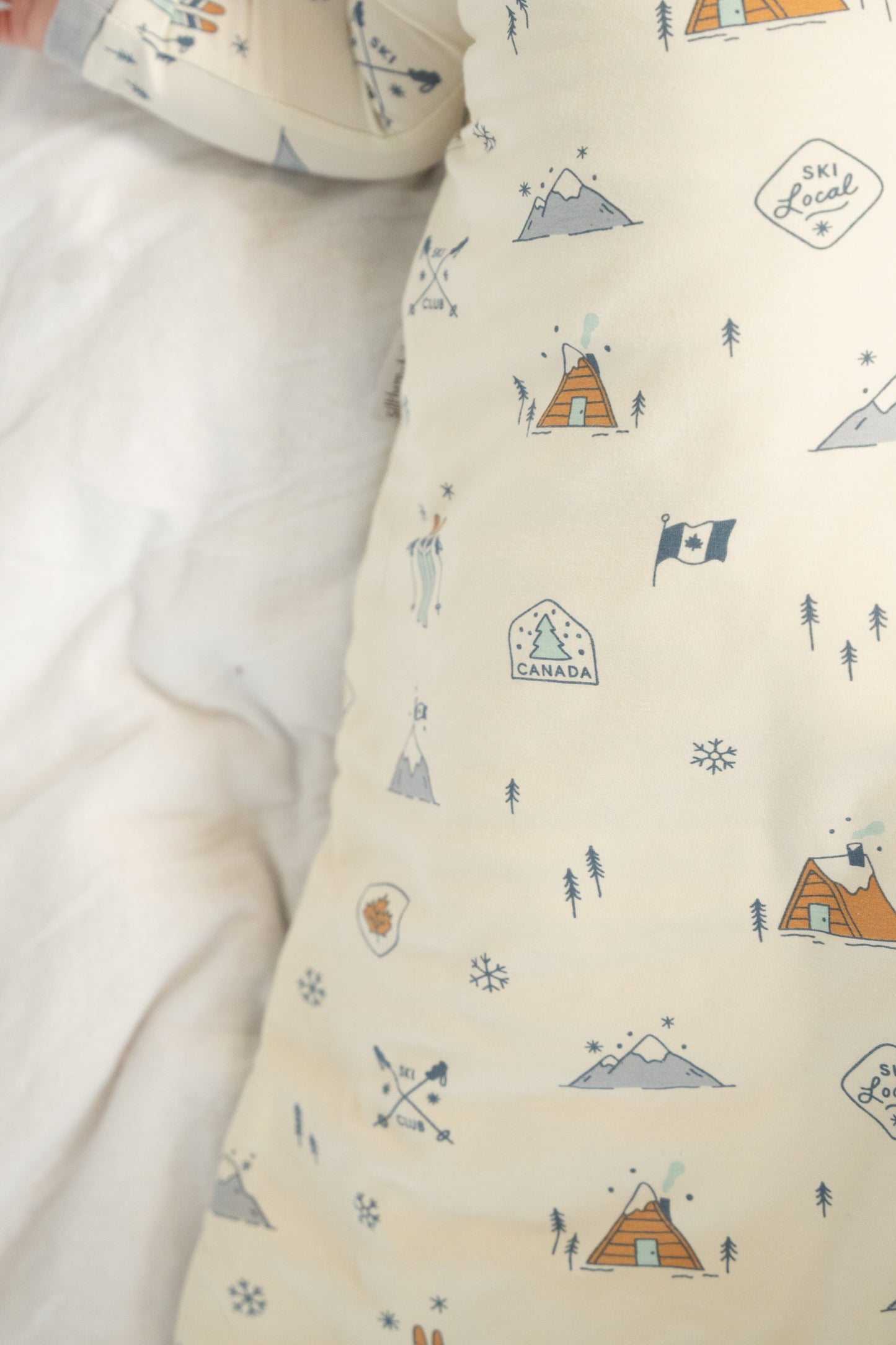 bamboo sleep sack 2.5 tog ski club print