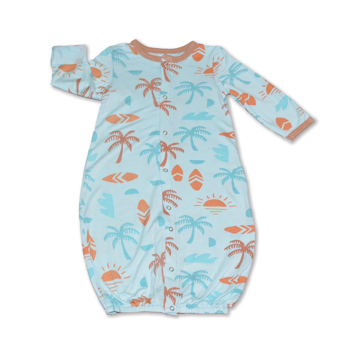 bamboo converter gown sunny shores print