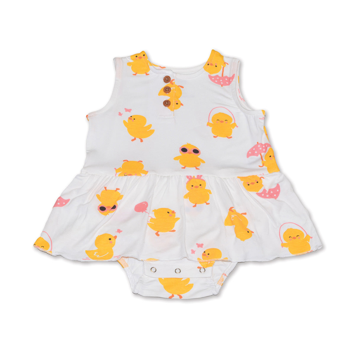 bamboo skirt bodysuit little chick print