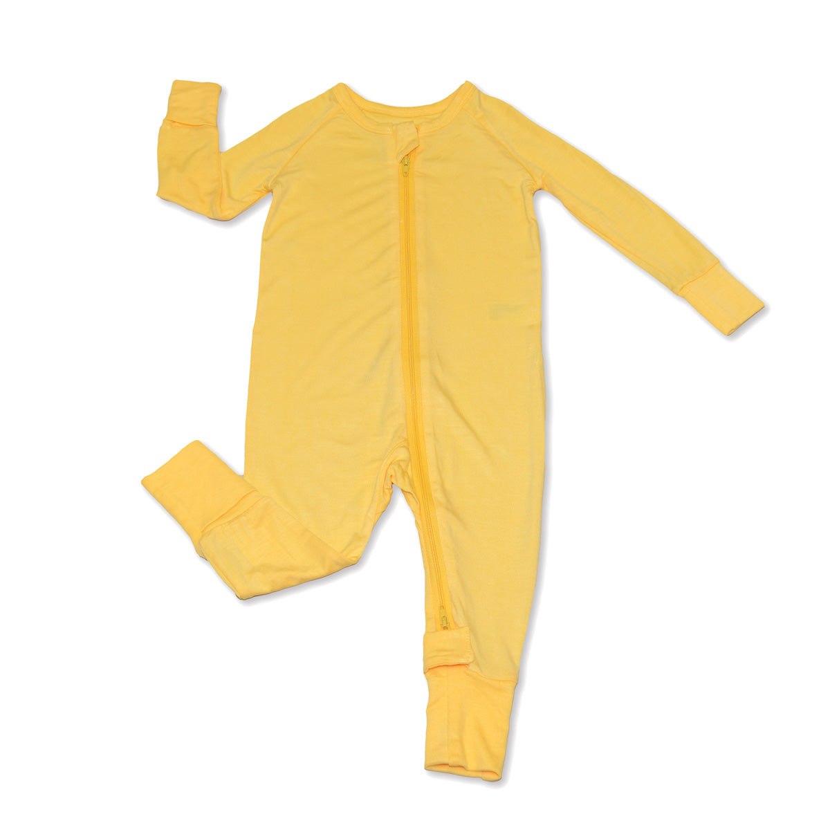 bamboo two way zipper romper banana