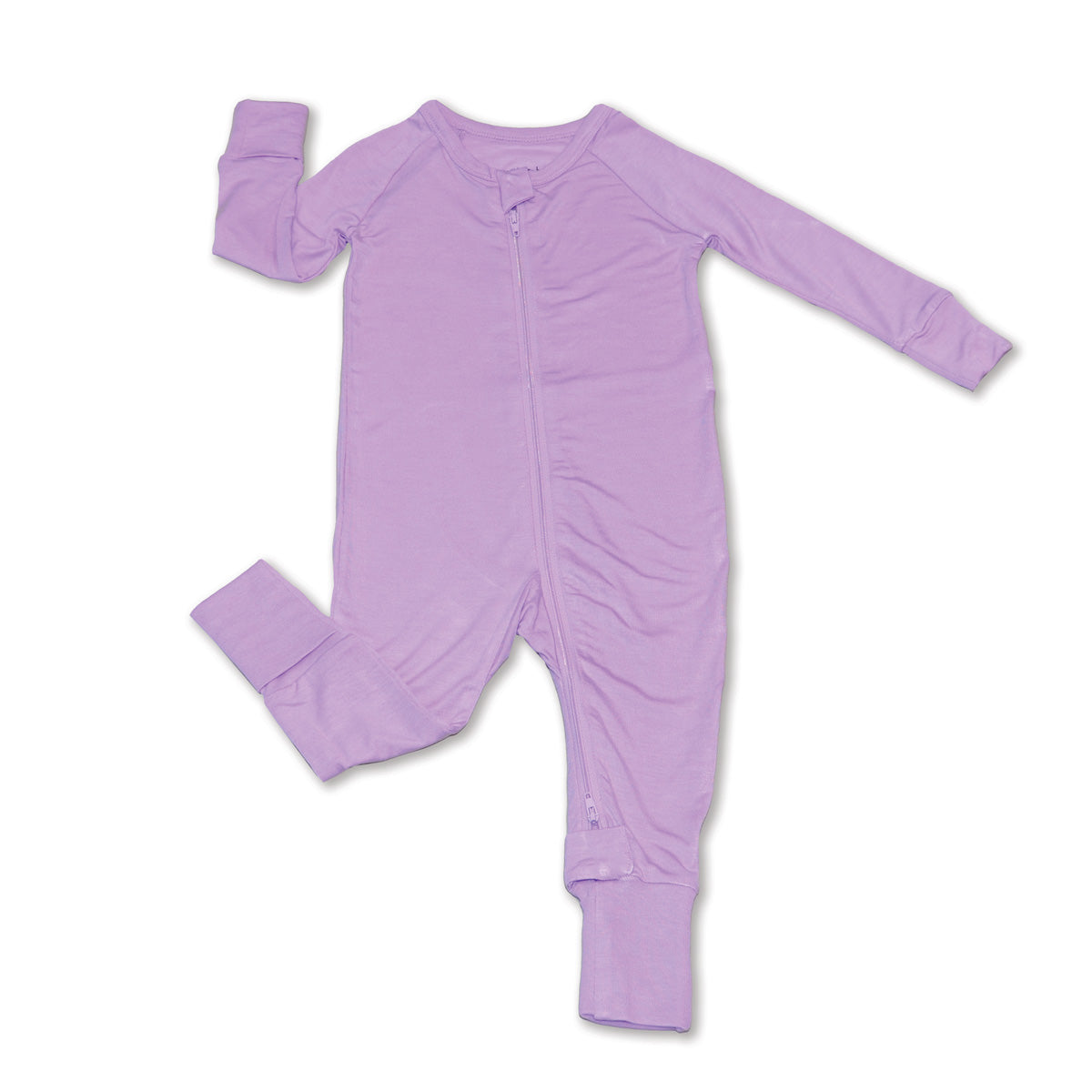 bamboo two way zipper romper lavender