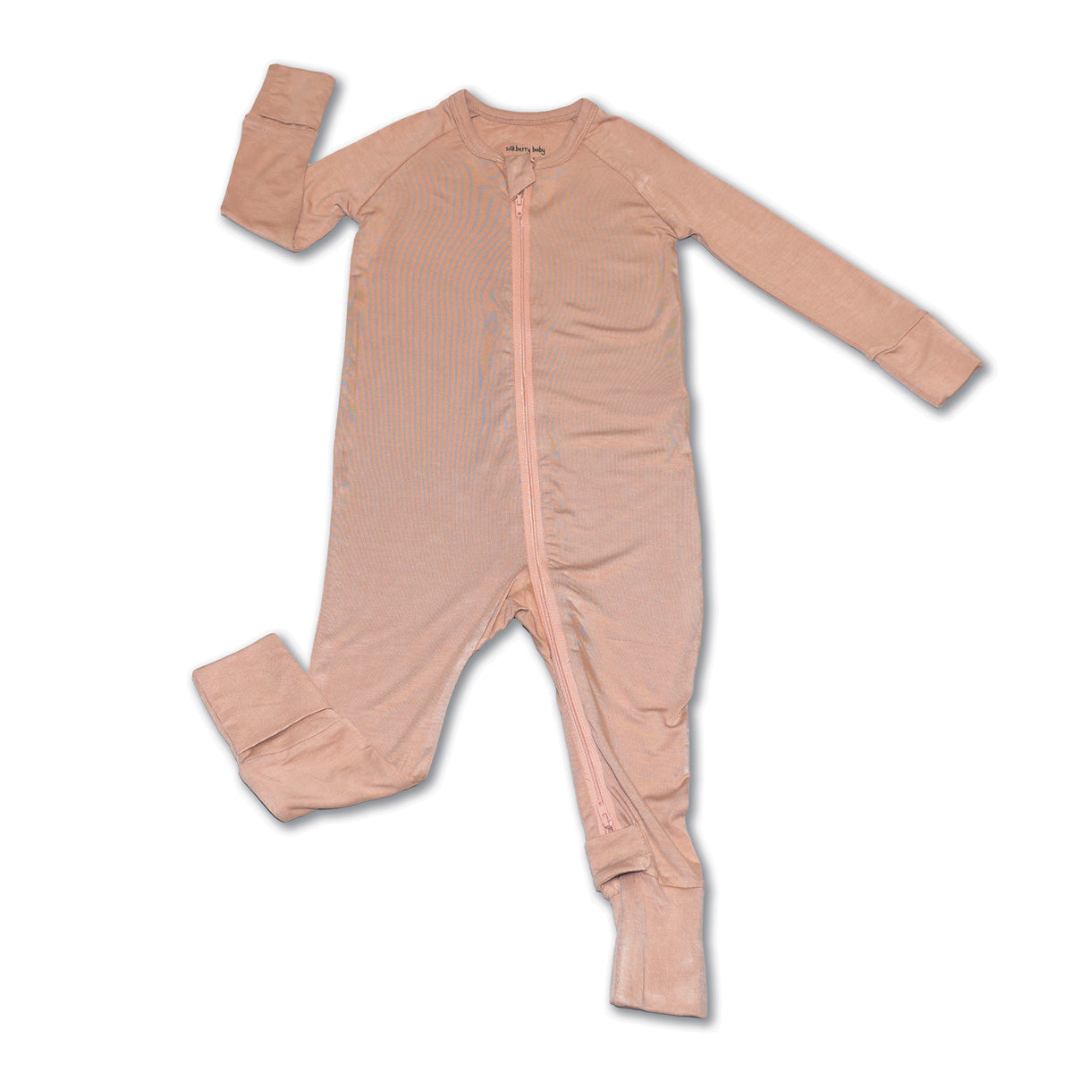 bamboo two way zipper romper maple sugar