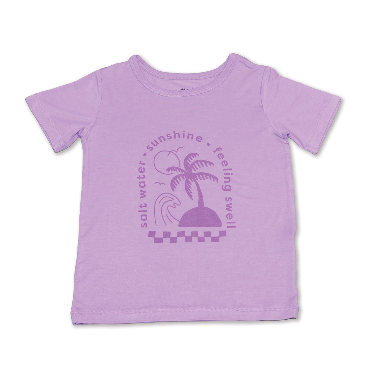 bamboo short sleeve tee lavender bloom