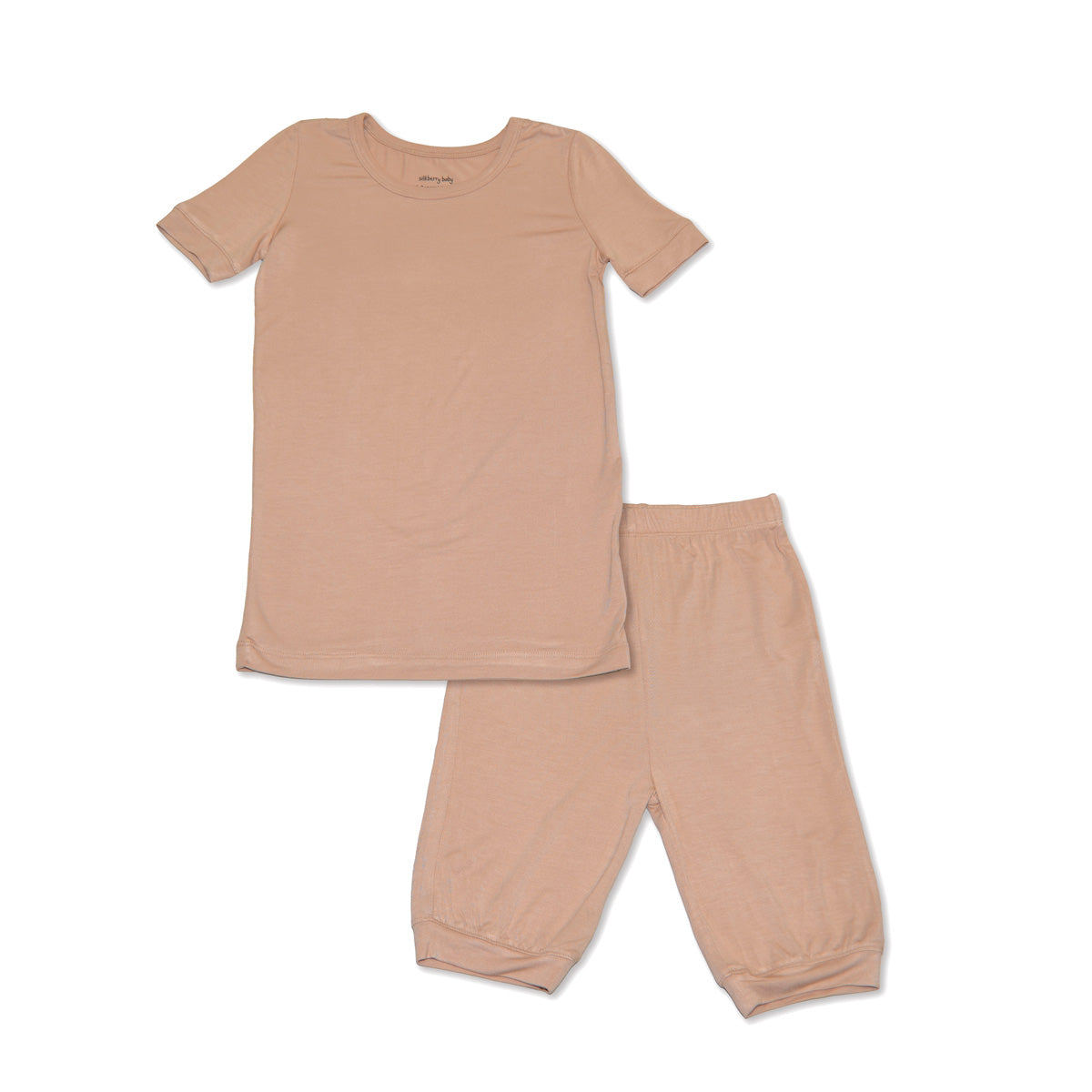 bamboo short sleeve top & shorts pajama set maple sugar