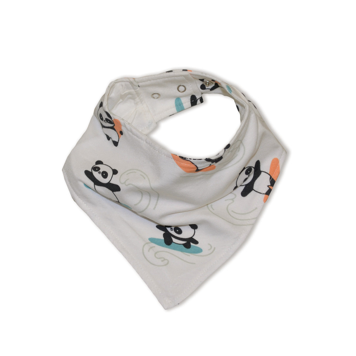 bamboo bandana bib surfs up panda print