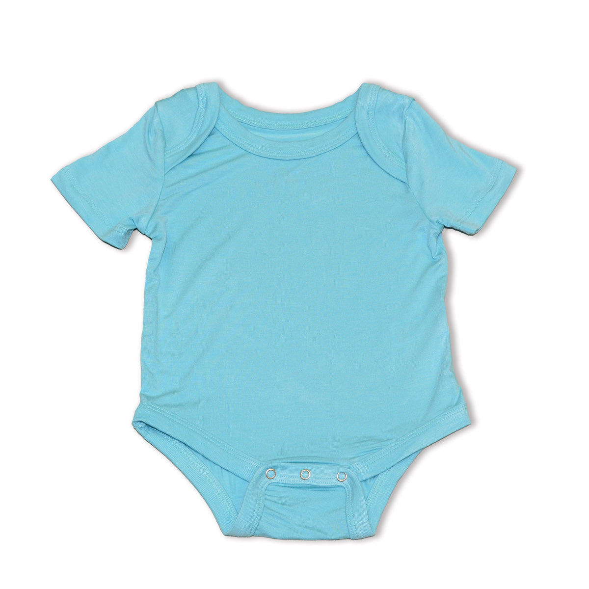 bamboo short sleeve onesie aqua