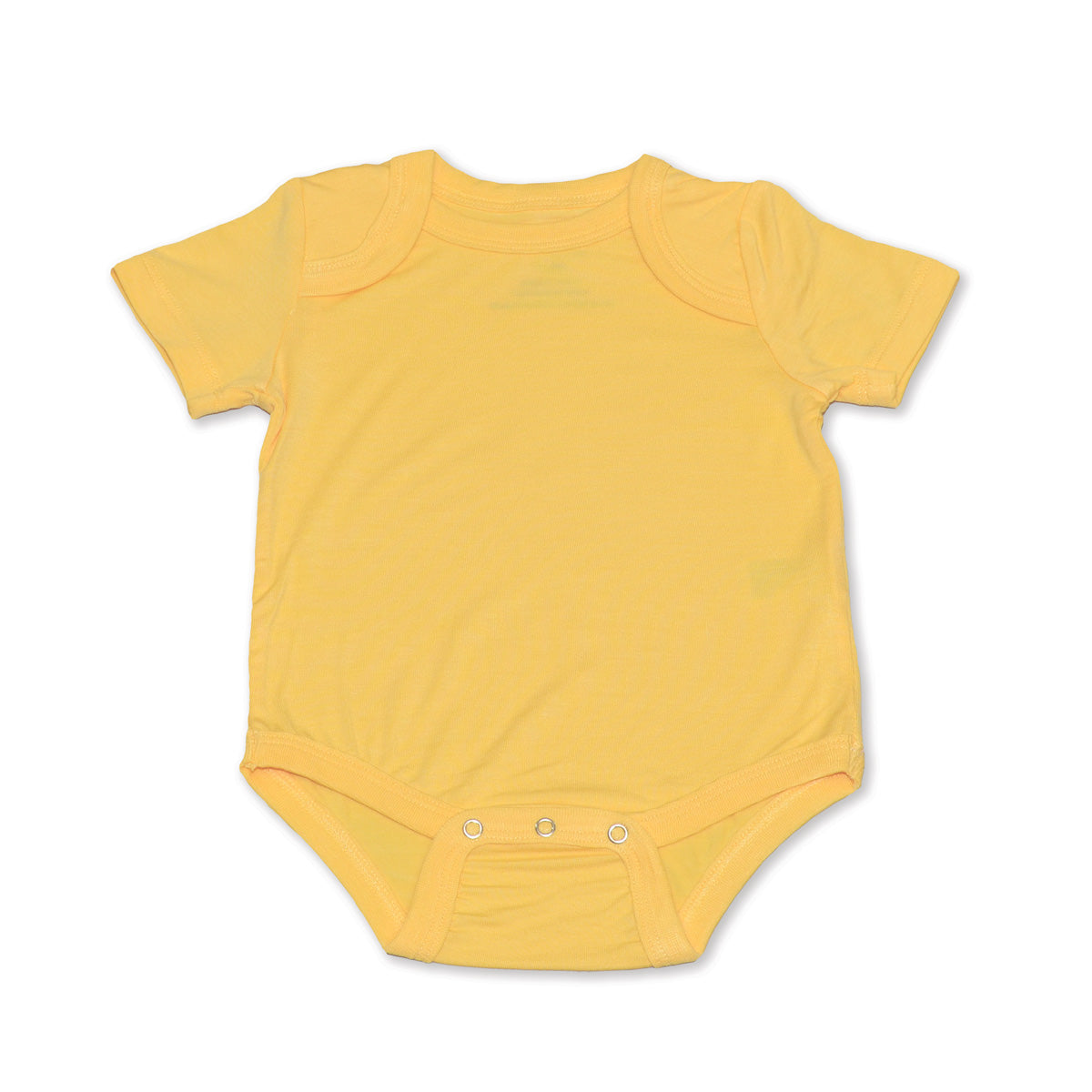 bamboo short sleeve onesie banana cream