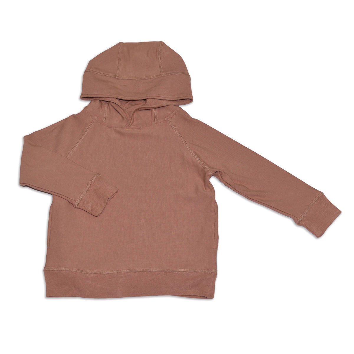 bamboo fleece pullover hoodie chocolate