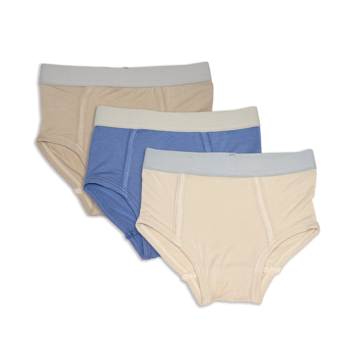 Bamboo Boys Briefs 3 pack (Galactic Blue/Owl Feather/Almond Milk)