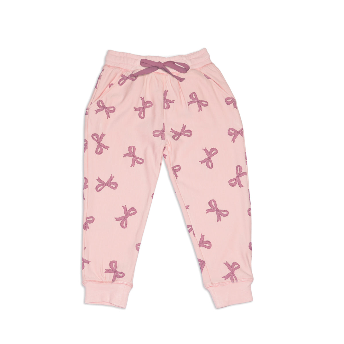 sweat pants whimsical bow print