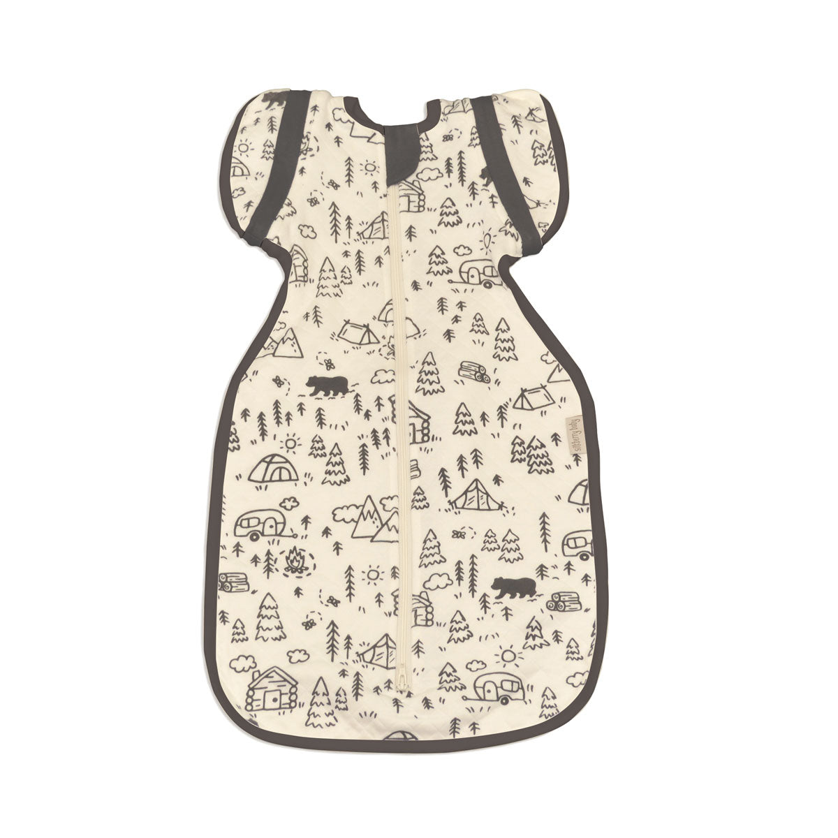 newborn cocoon sack doodle camp print