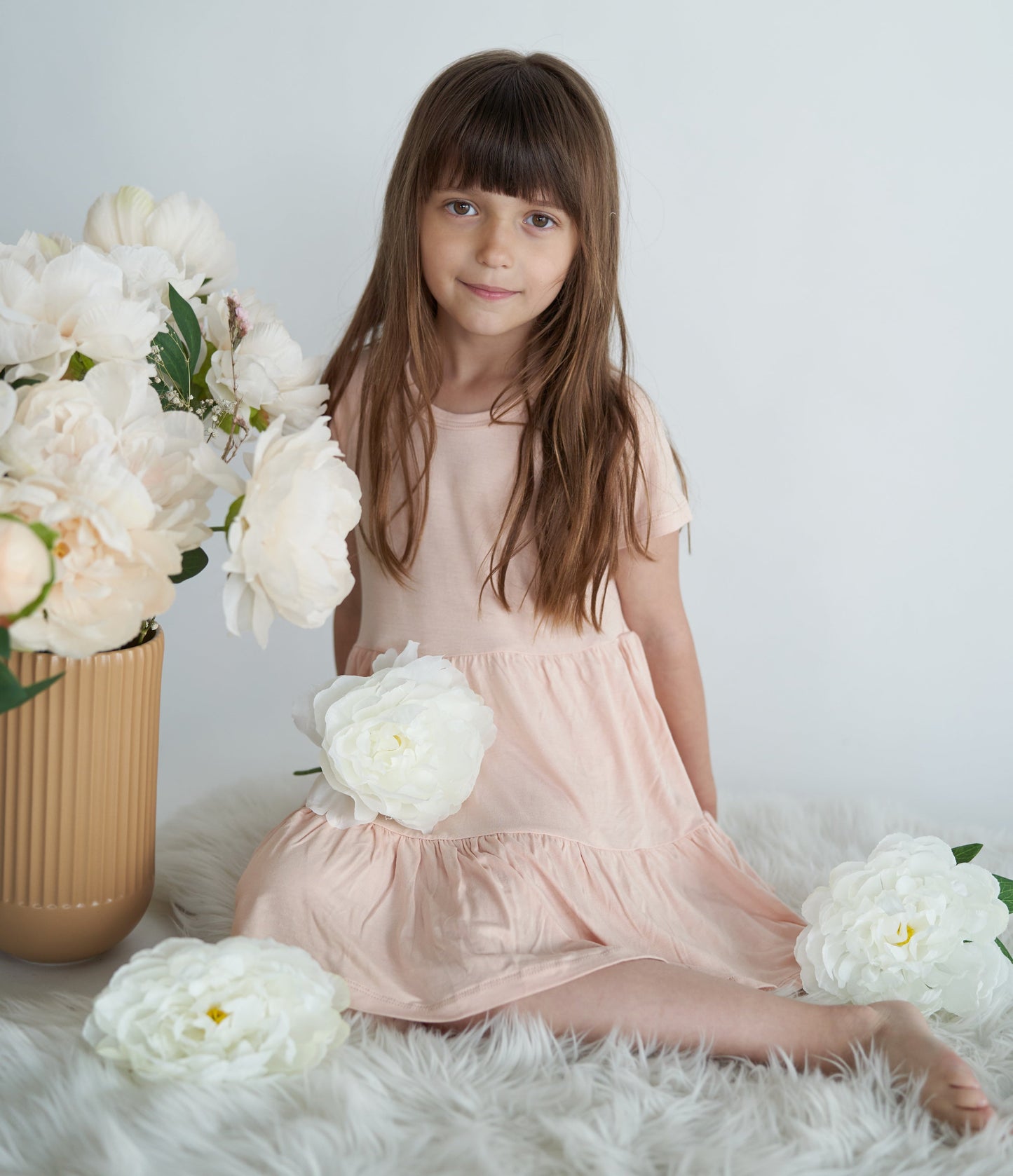 bamboo tiered jersey dress blossom