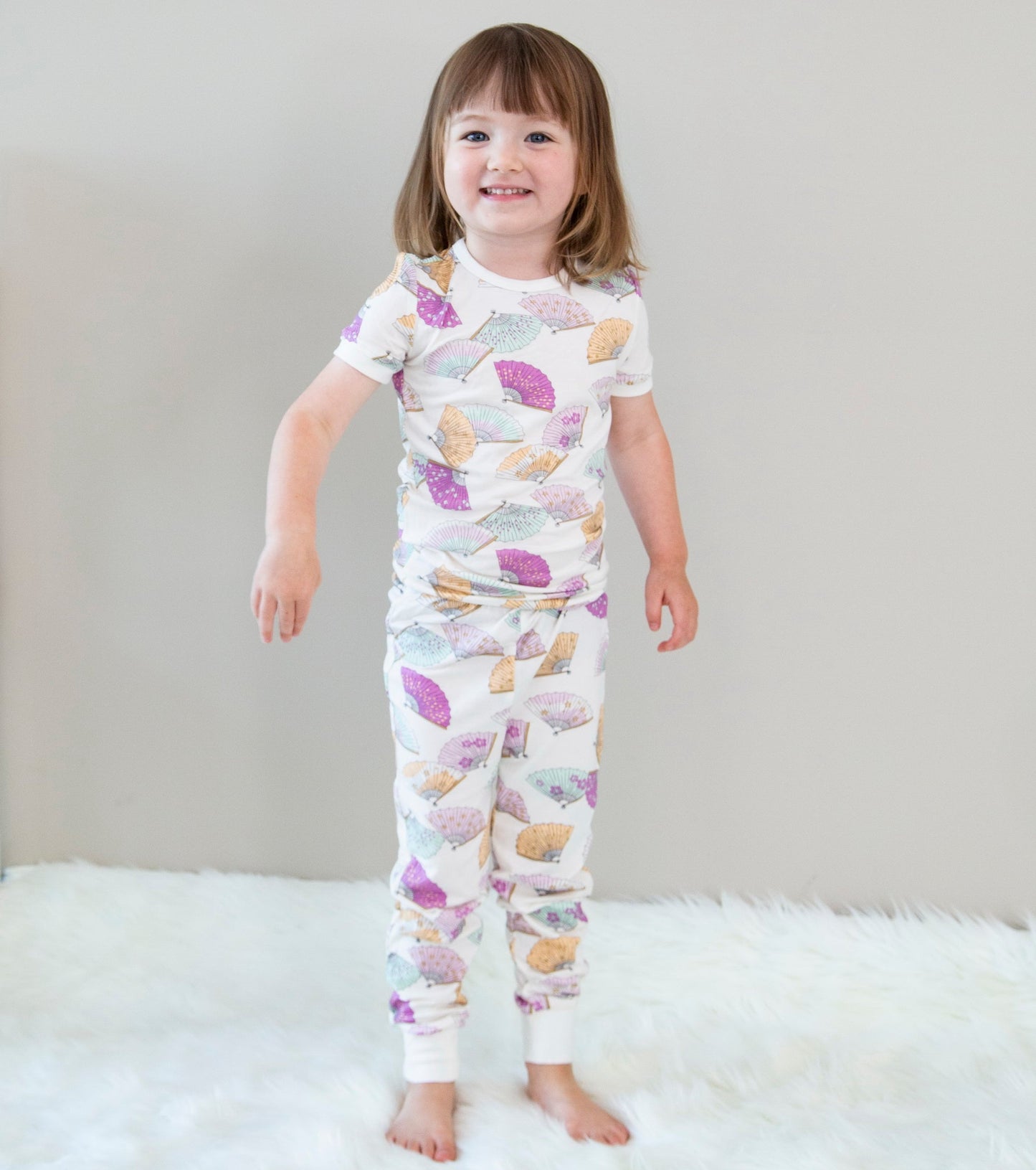 WF4349 bamboo PJ fancy fan print