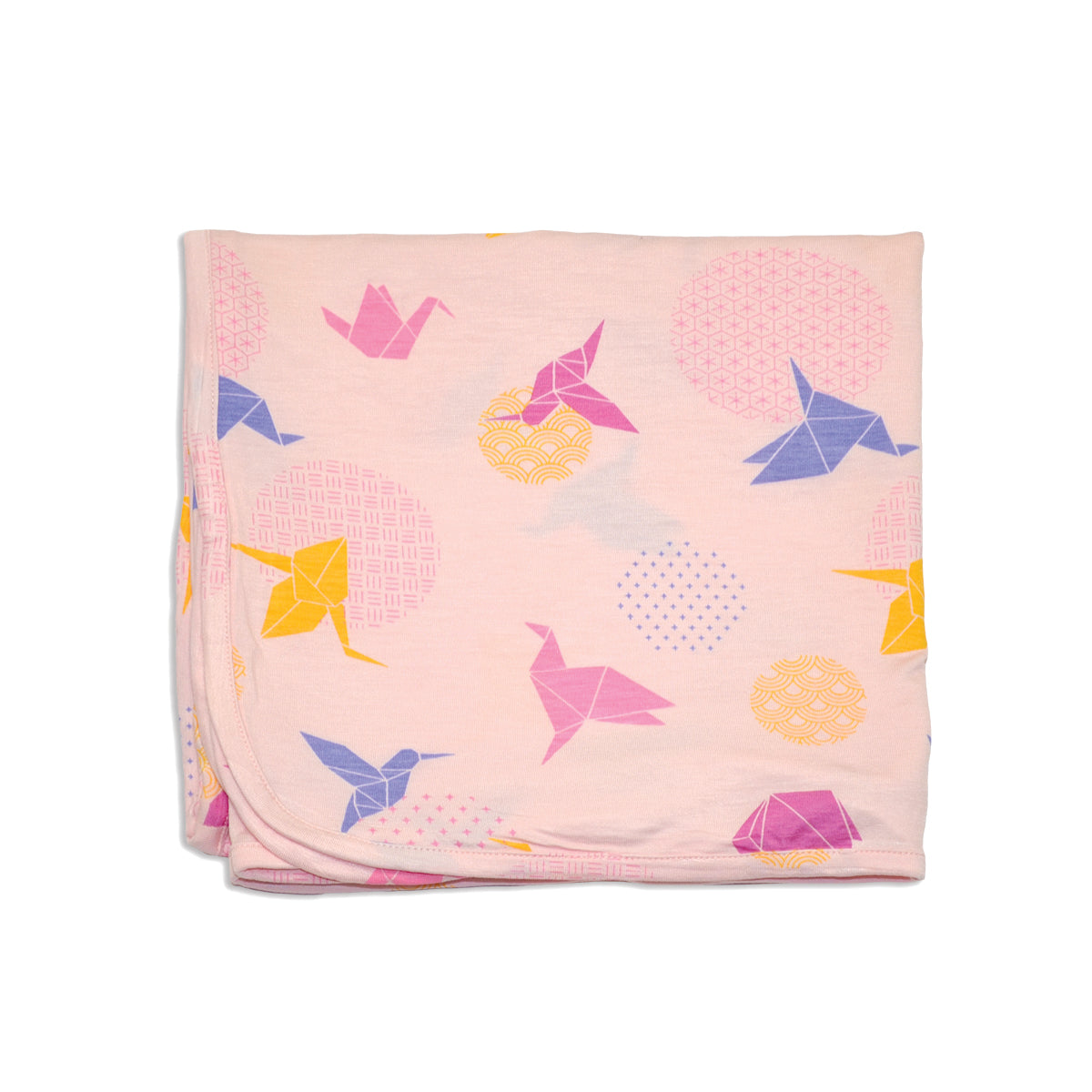 bamboo swaddle blanket origami print