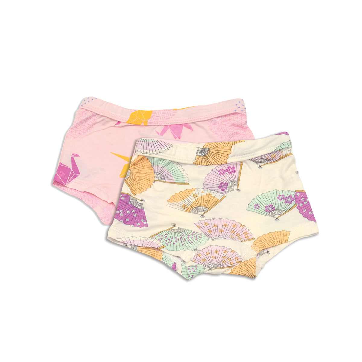 bamboo boyshorts fancyfan print origami print