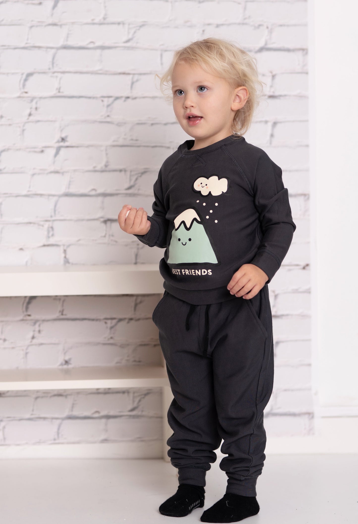 bamboo fleece sweatshirt asphalt color baby kids2