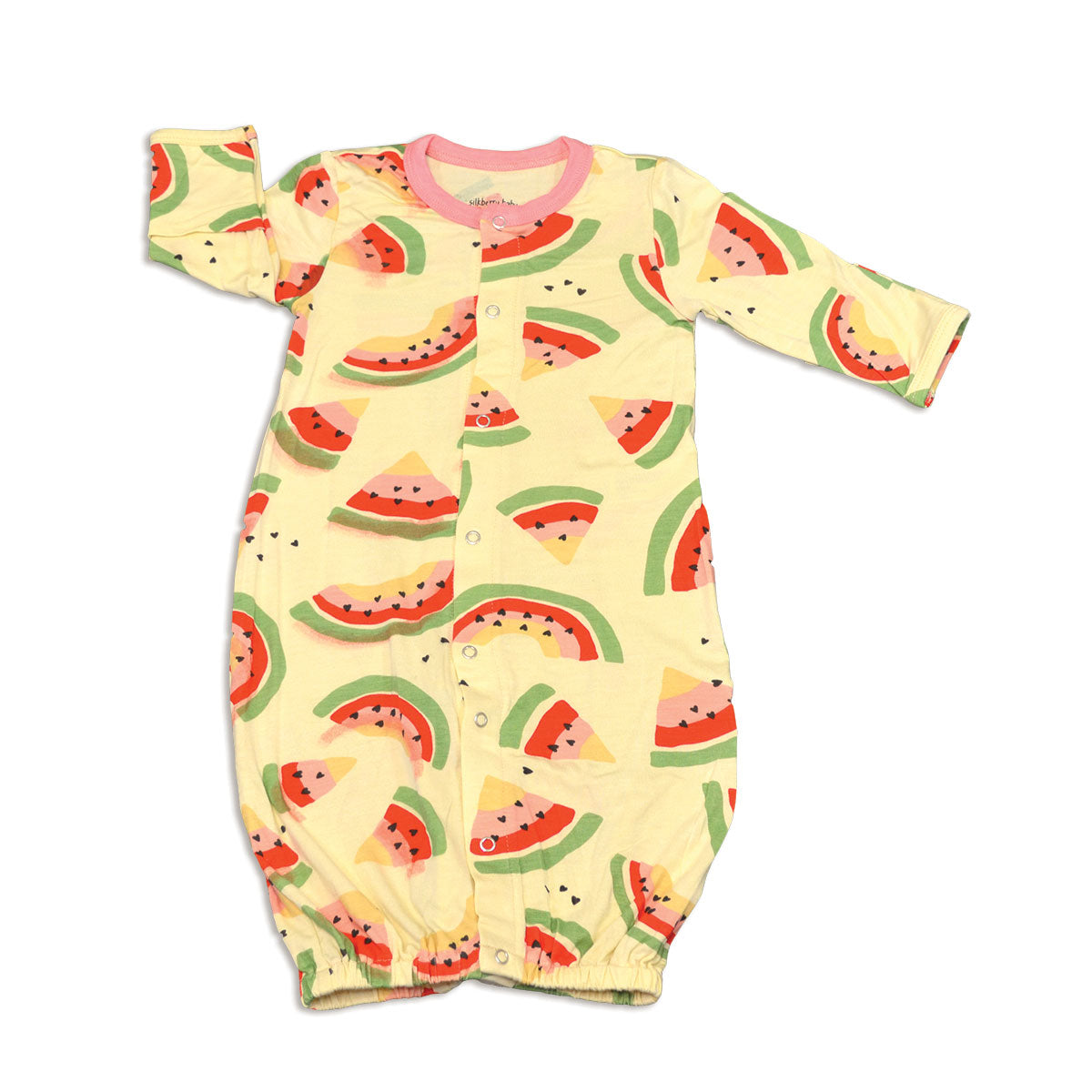 bamboo converter gown watermelon rainbow print