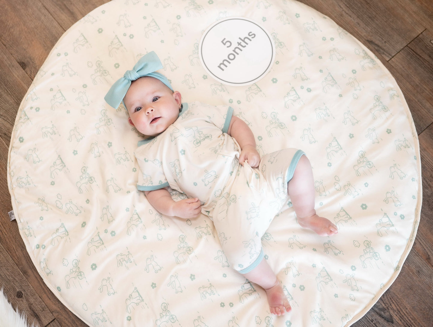 bamboo playmat bunny print