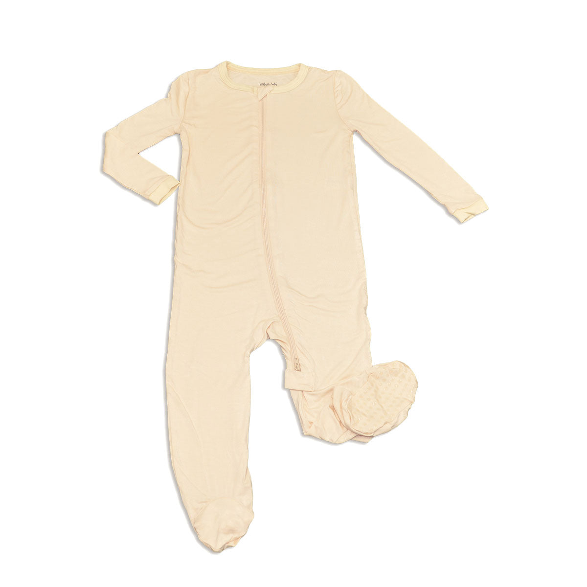 bamboo zip up footies soft sand