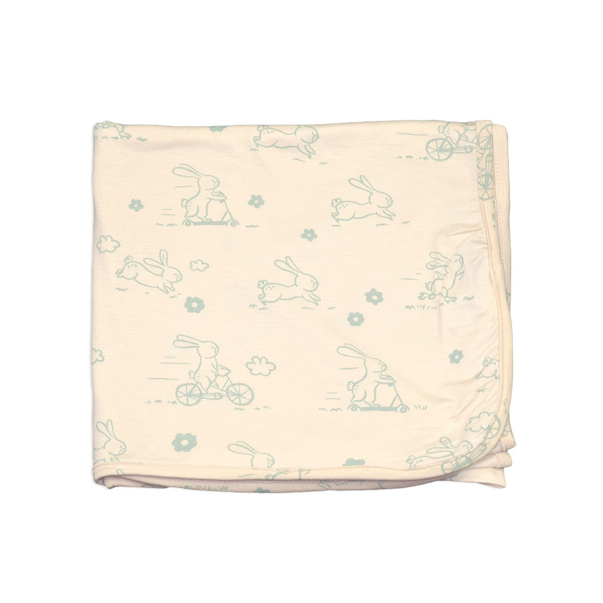bamboo swaddle blanket go go bunny print