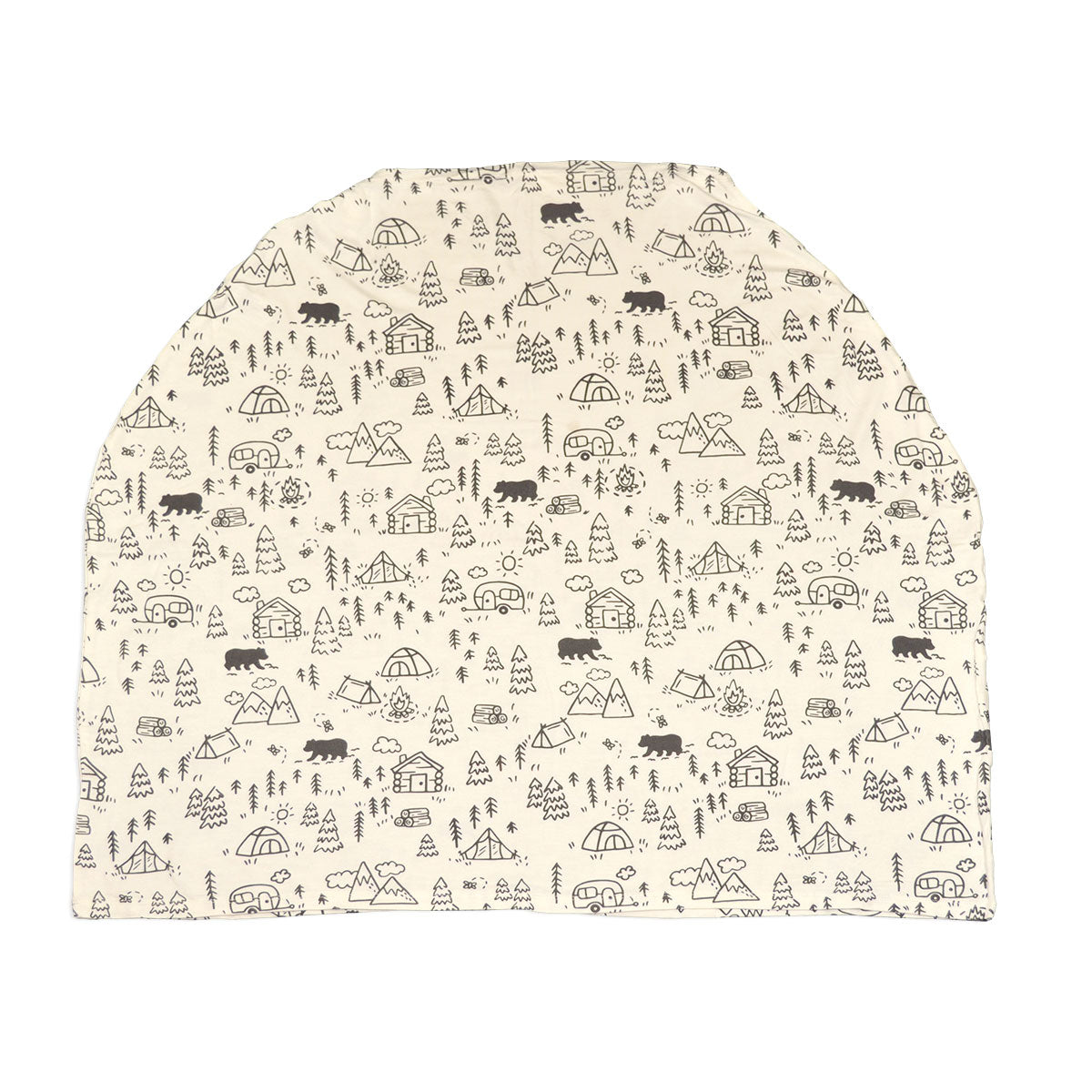 bamboo baby cover & nursing poncho doodle camp print