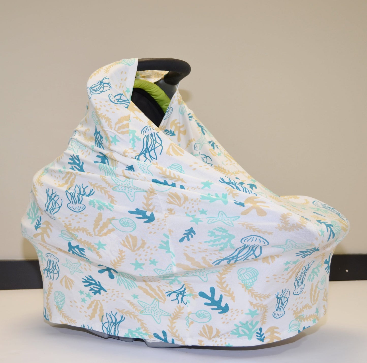 bamboo baby cover & nursing poncho reef print
