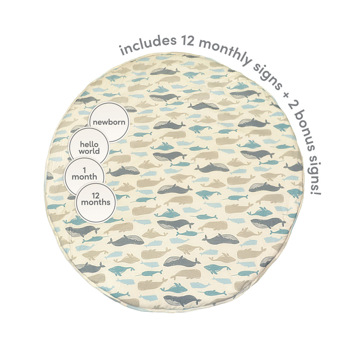 bamboo playmat whale print