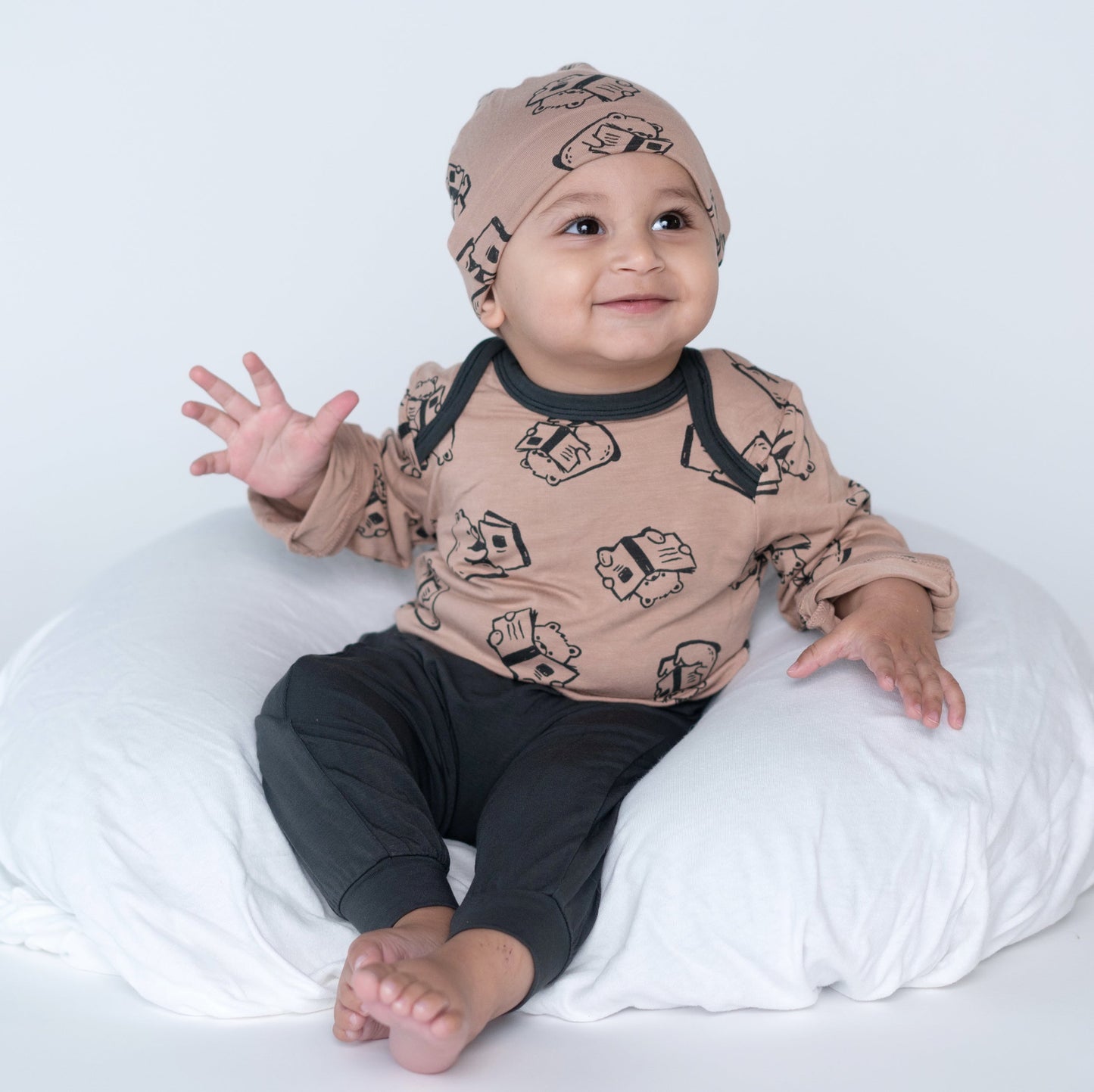 bamboo harem pants & onesie pirate ship
