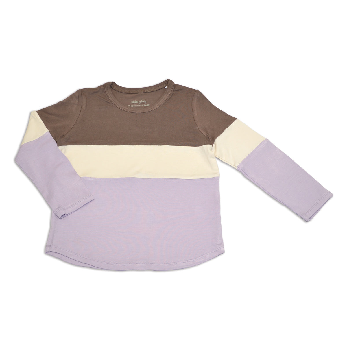 bamboo scoop hem girl's colorblock tee