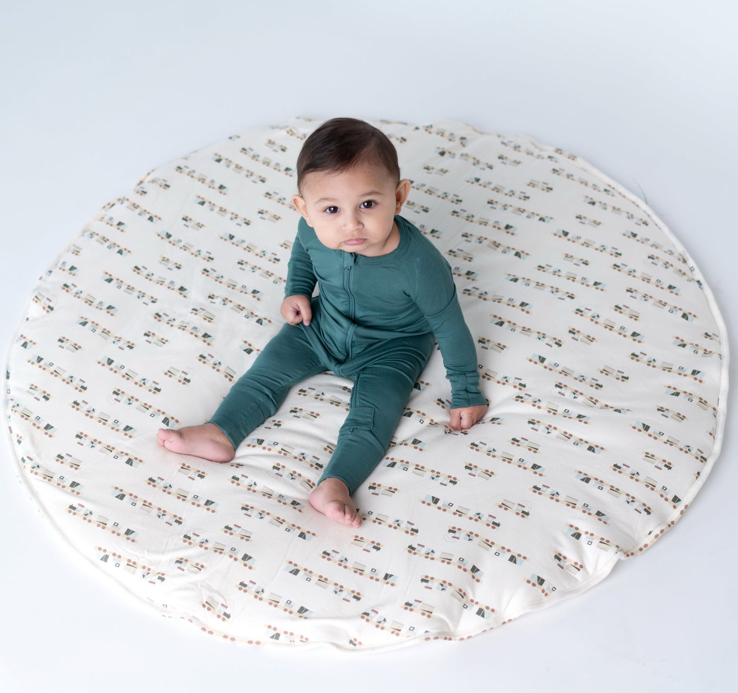 bamboo playmat all aboard print