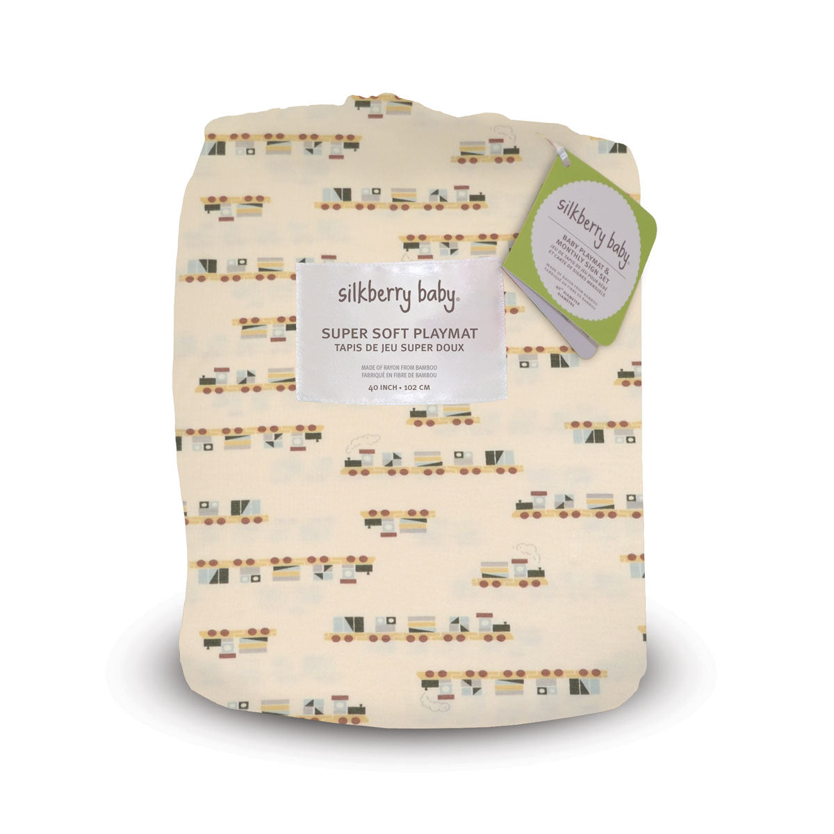 bamboo playmat all aboard print