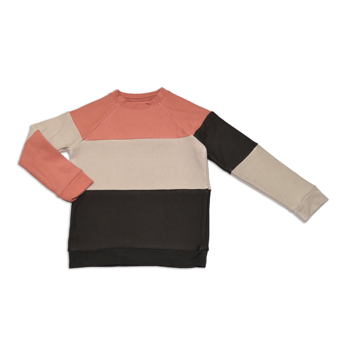 bamboo fleece colorblock sweatshirt