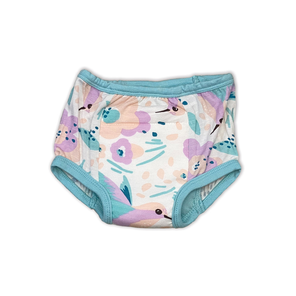 bamboo training pants hummingbird garden print