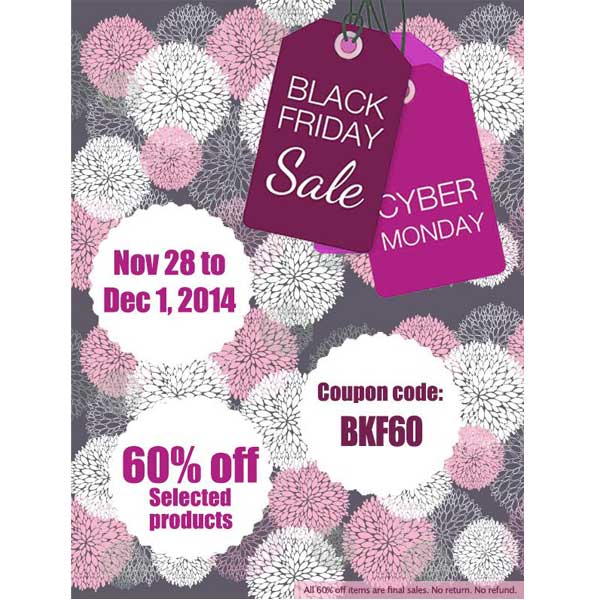Black Friday to Cyber Monday Sale 60% off | Promo Code: BKF60