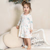 Bamboo Jersey Flare Long Sleeve Dress w/ Bloomer (Deer Forest Print)