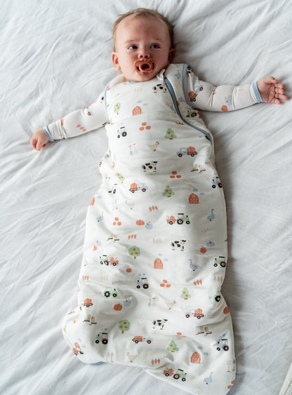 bamboo sleep sack 2.5 tog pumpkin farm print