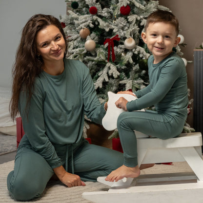 women's bamboo loungewear pine color