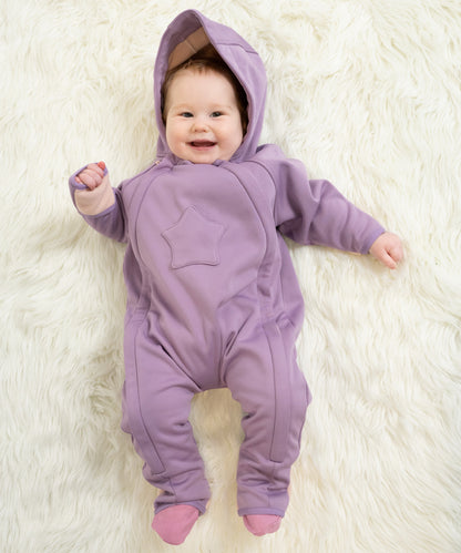 softshell outdoor coverall harvest plum color
