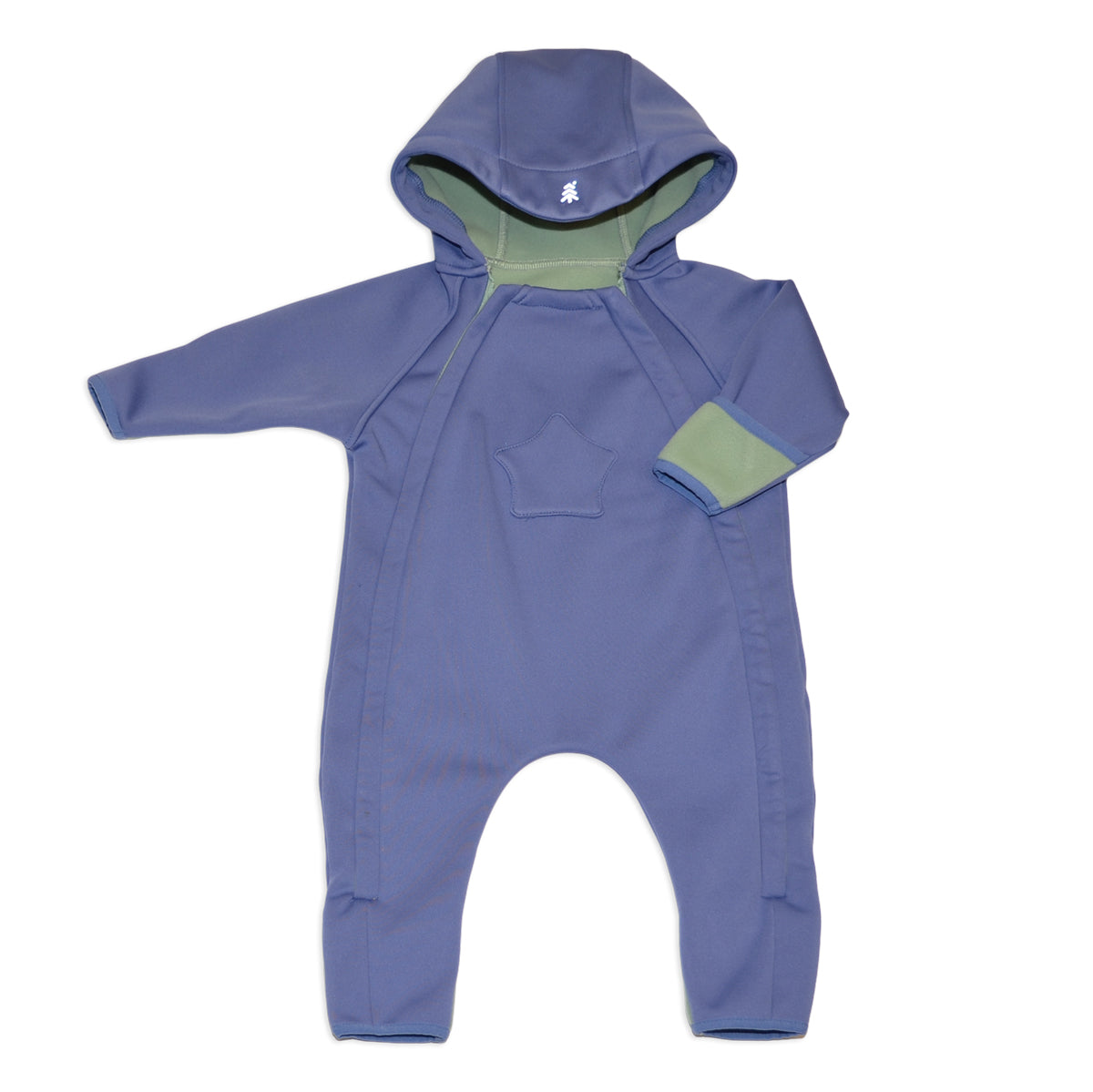 softshell outdoor coverall astro blue color