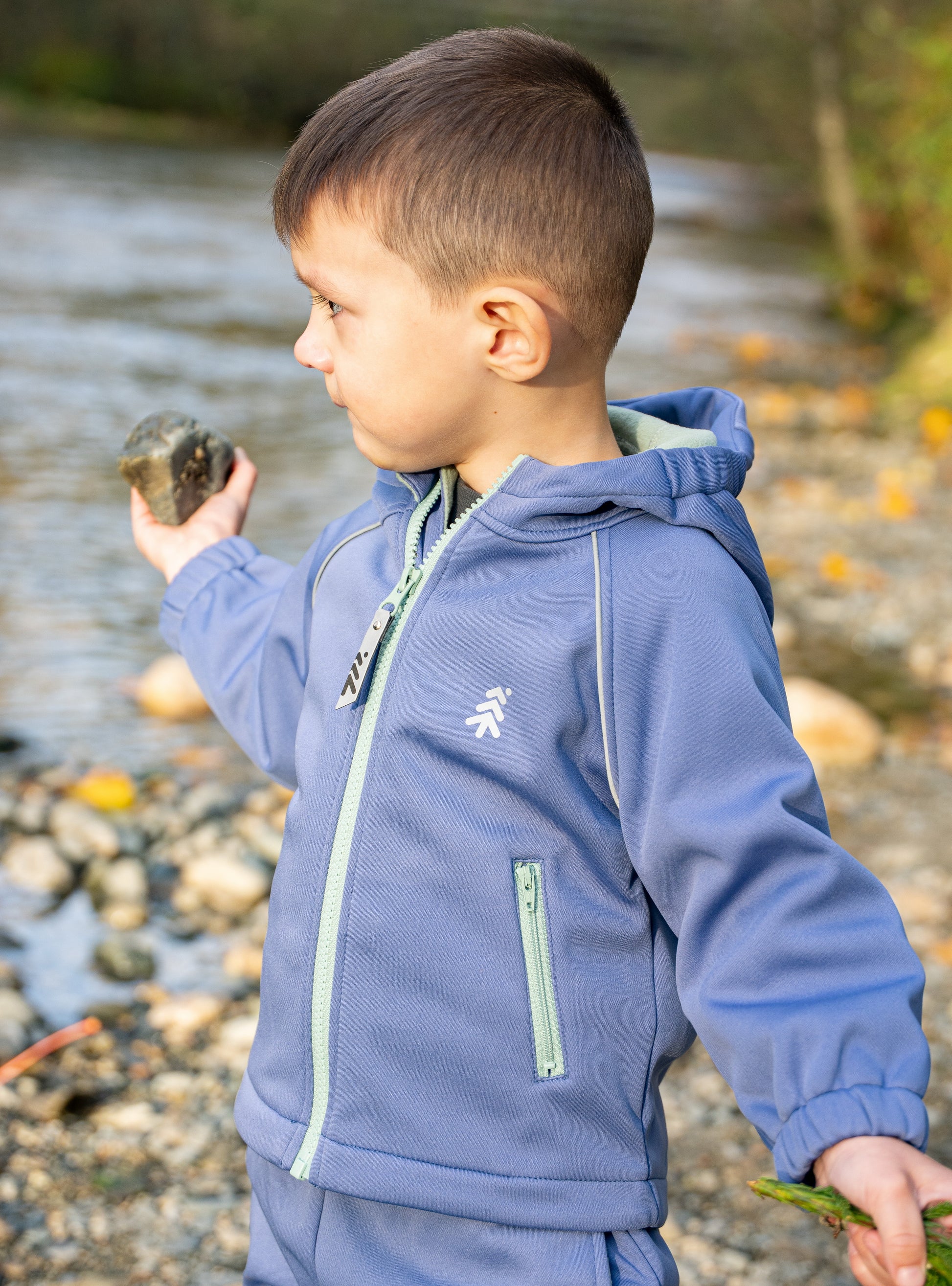 softshell water resistant jacket astro blue color