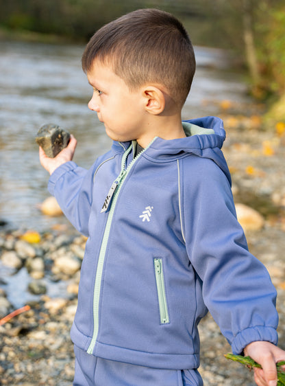 softshell water resistant jacket astro blue color
