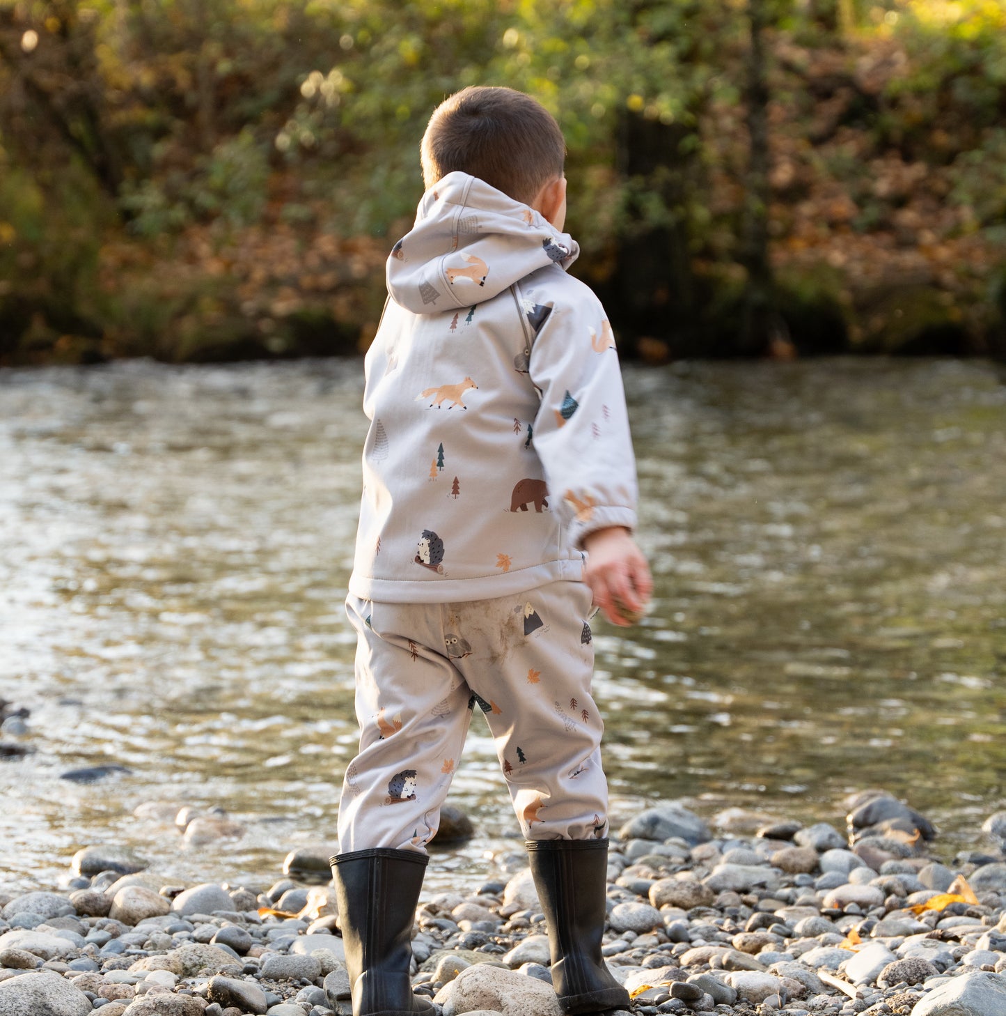 softshell water resistant pants true north print