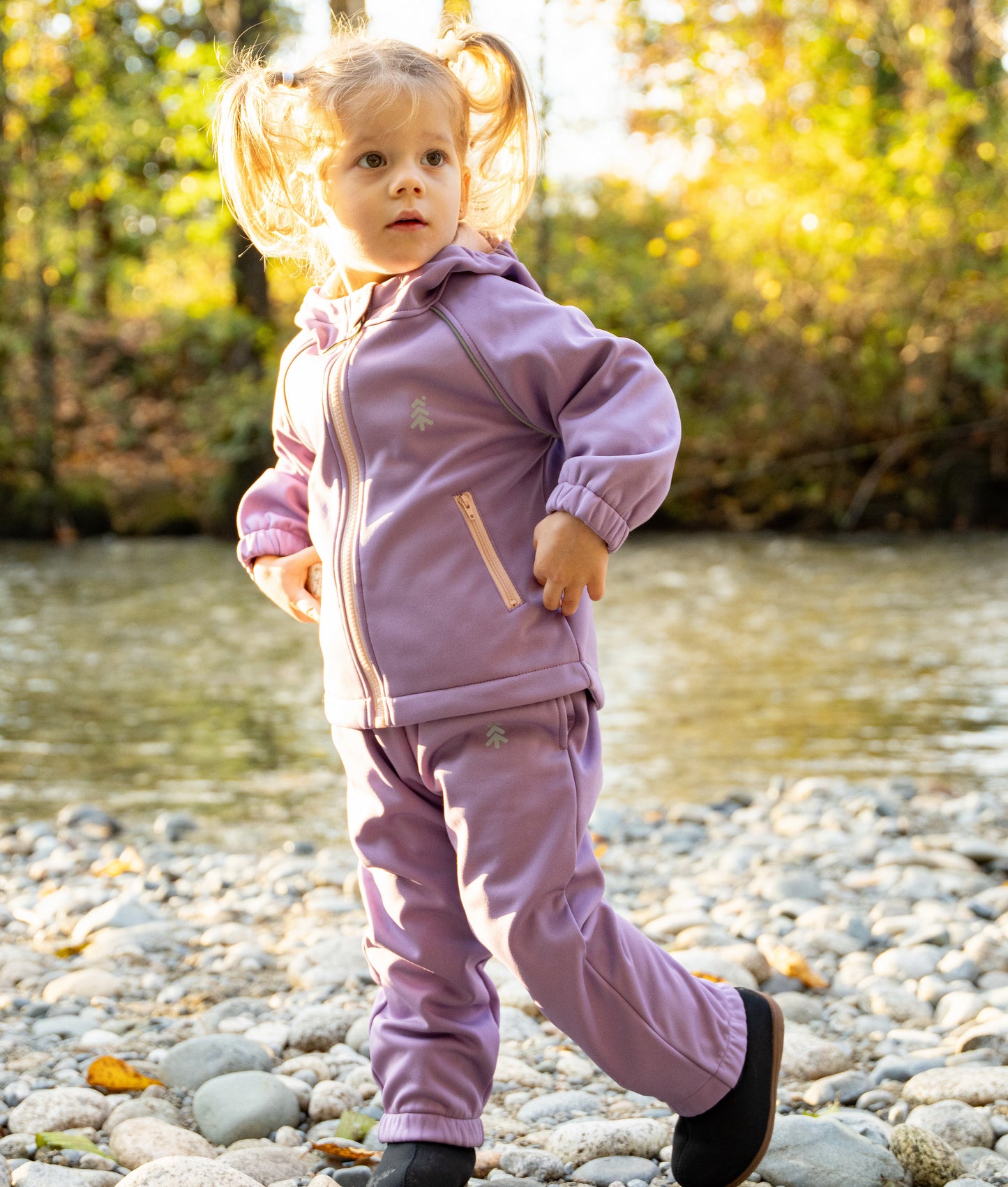 softshell water resistant pants harvest plum color