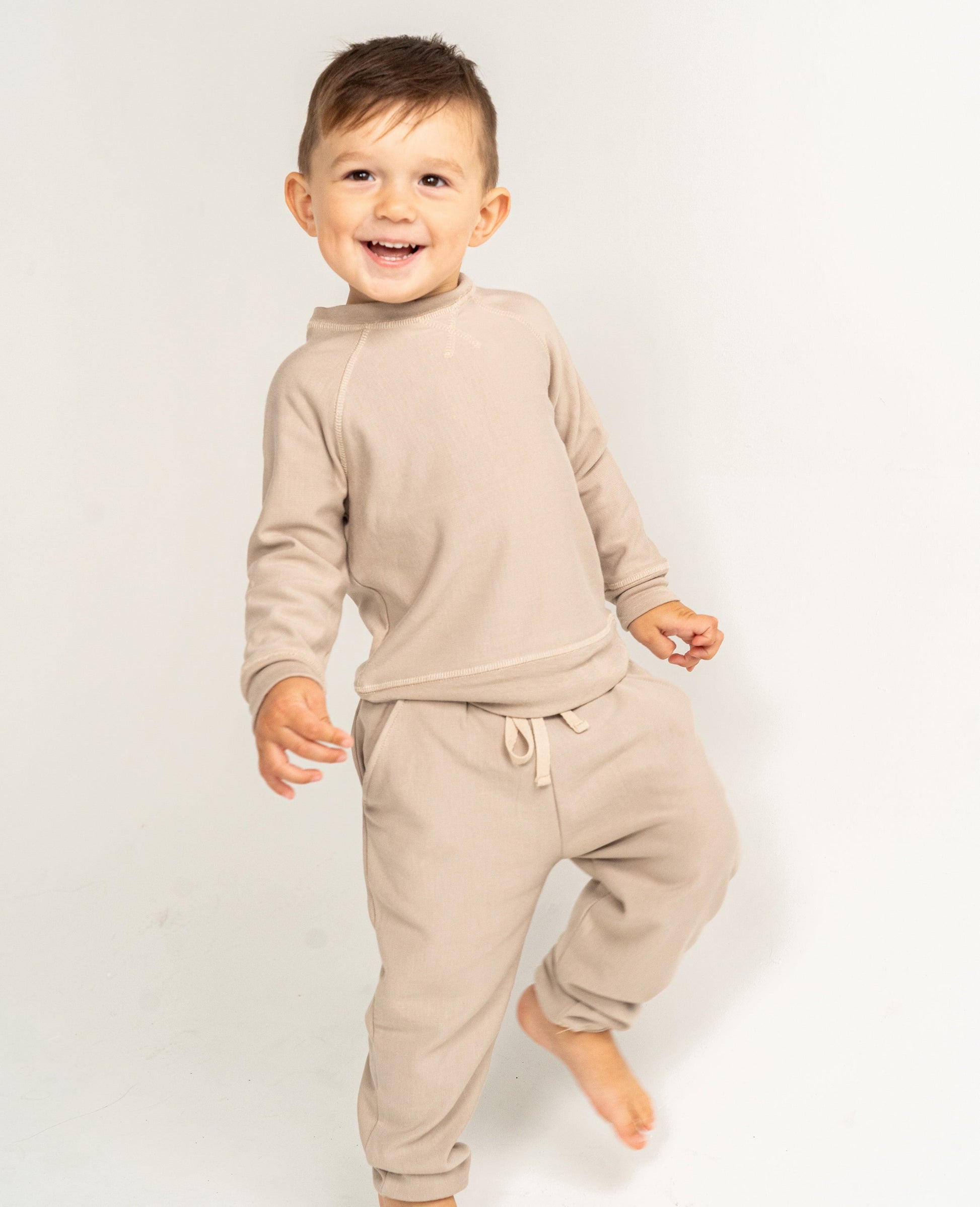 bamboo fleece sweat pants taupe